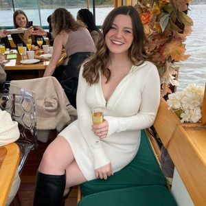 Abercrombie and Fitch white sweater dress